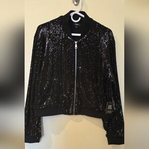 NWT Size L Sequin Bomber Jacket for The Holidays!